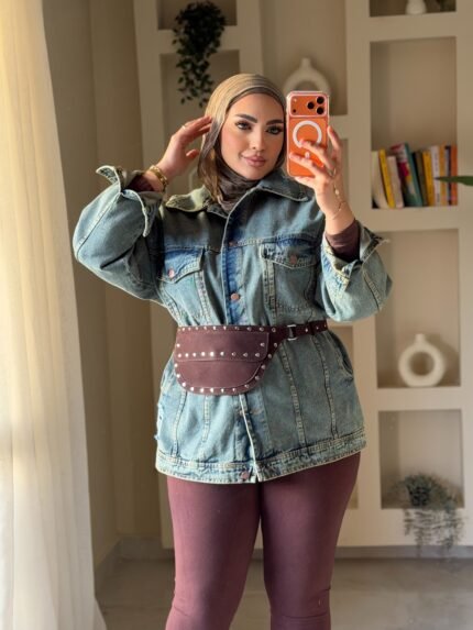 جاكت جينز أوفر سايز